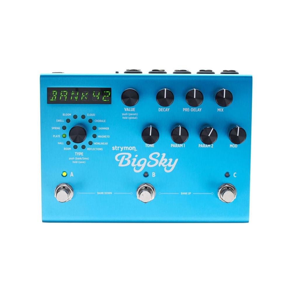 פדל ריוורב Strymon BigSky – 12 מכונות ריוורב, 300 פריסטים ו-MIDI 5 Strymon BigSky – פדל ריוורב לגיטרה, תמונה 5