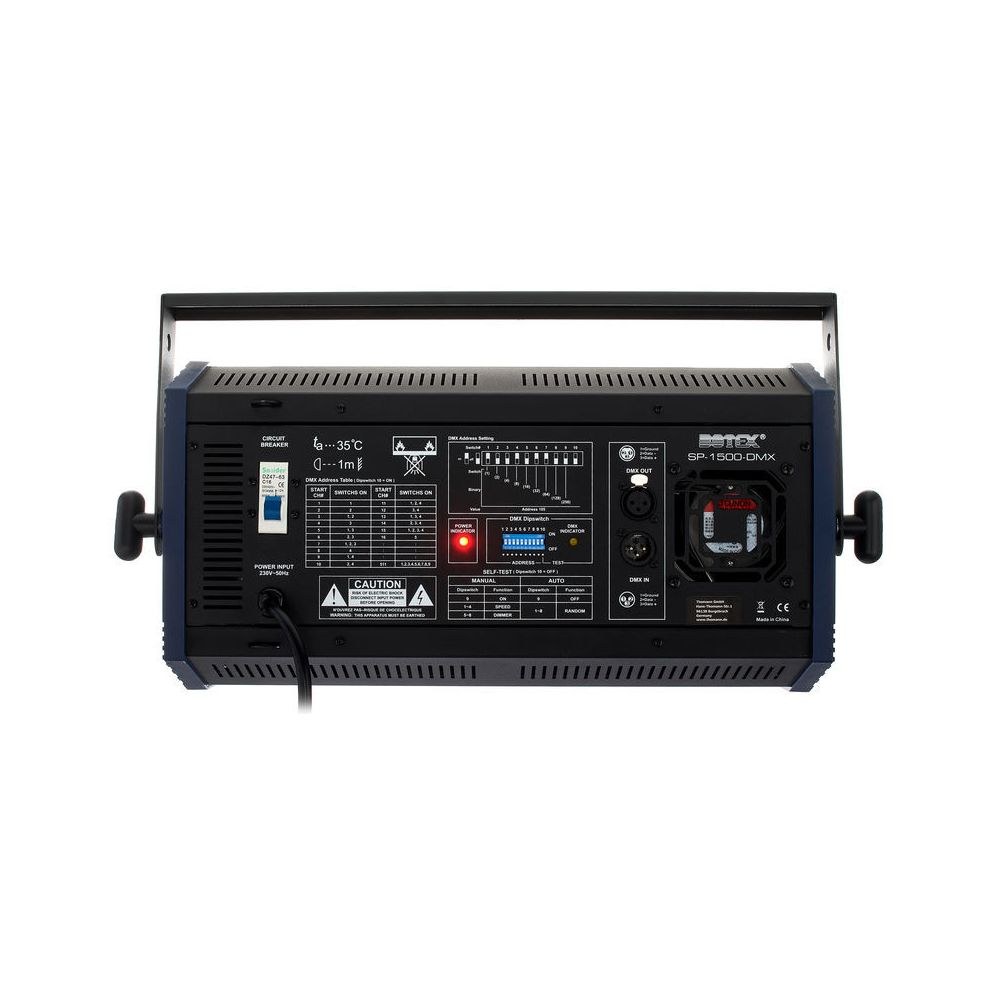סטרובוסקופ DMX Botex – נורת 1500W כלולה, 1–15 הבזקים בשנייה, עמעום, מפסק מובנה 6 הסטרובו 1500W – סטרובוסקופ, תמונה 6