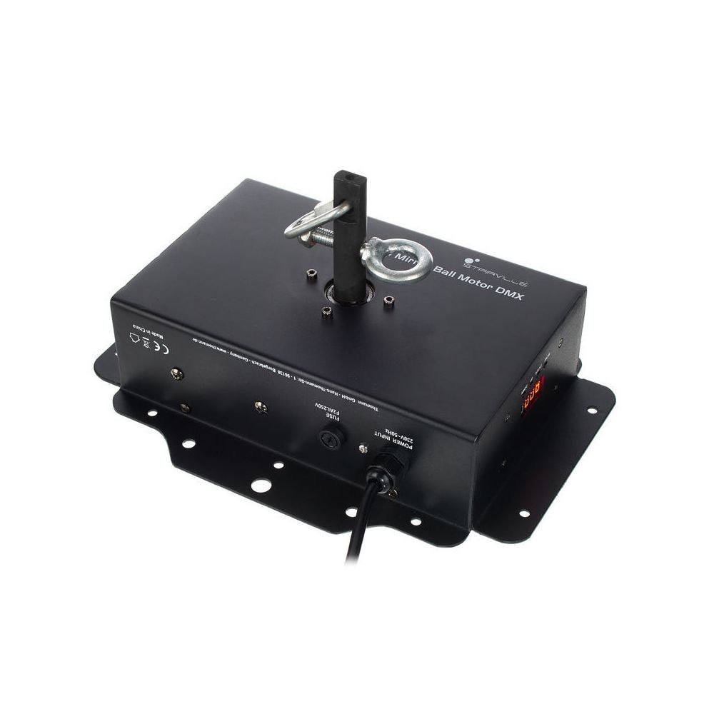 מנוע לכדור מראות Stairville עם DMX – לכדורים עד 100 ס״מ ו-35 ק״ג, 0.5–5 סיבובים לדקה (יבוא בלעדי) 1 מנוע לכדור מראות Stairville עם DMX – לכדורים עד 100 ס״מ ו-35 ק״ג, 0.5–5 סיבובים לדקה