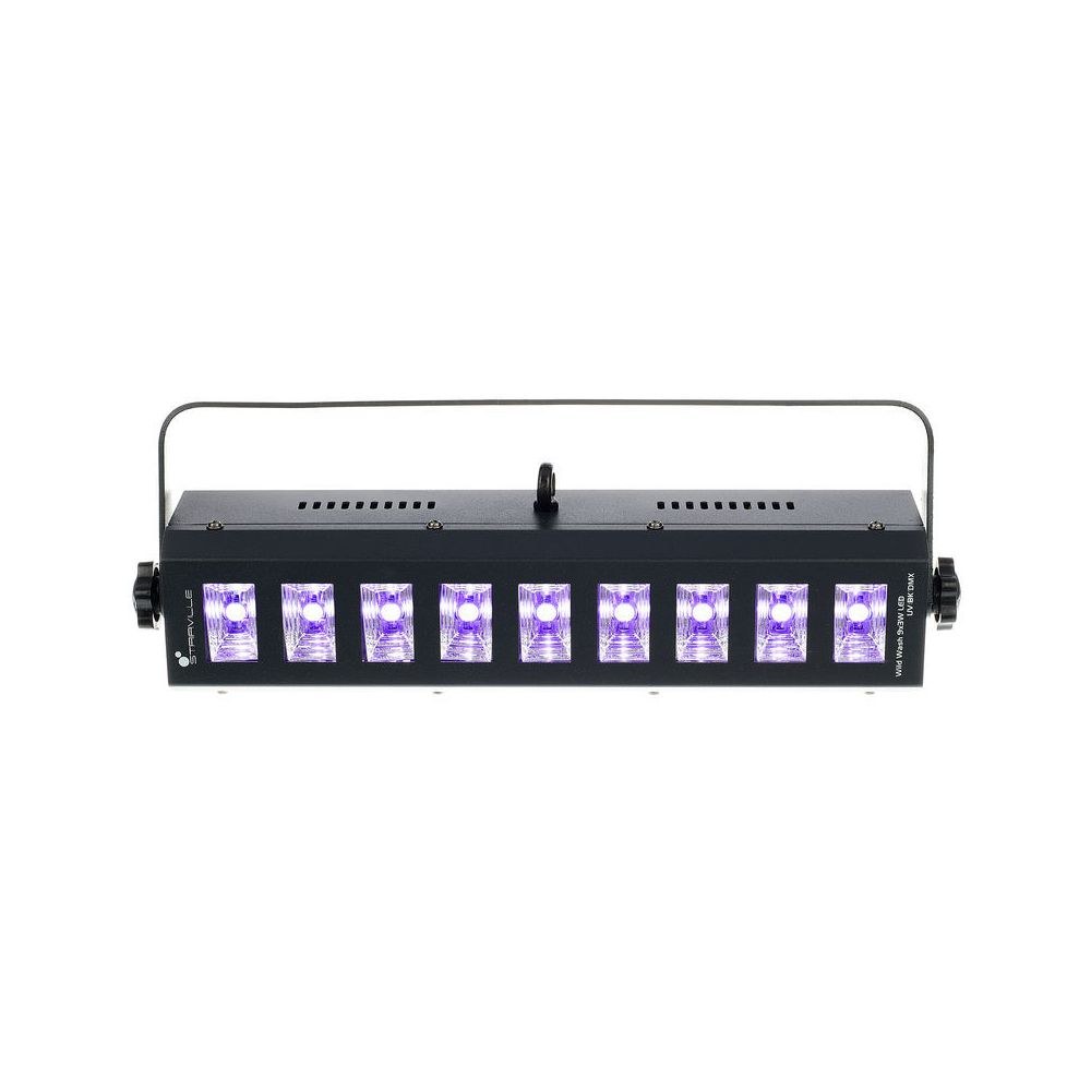 פנס UV לד Stairville 9×3W – זווית 110°, שליטת פיקסלים ב-DMX, מצב מוזיקה, גוף מתכת שחור 2 פנס ה-UV עם שליטת הפיקסלים – פנס UV לד, תמונה 2