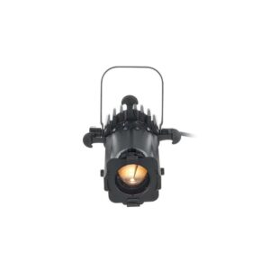 פנס פרופיל לד מיני IP65 Varytec – 20W לבן חם 3200K, זום ידני 15–30°, 4 שאטרים, מחזיק גובו