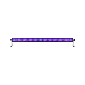 בר UV לד Varytec באורך מטר – 144 לדים 395 ננומטר, 8 מקטעים, DMX, מצב מוזיקה, שקט ללא מאוורר