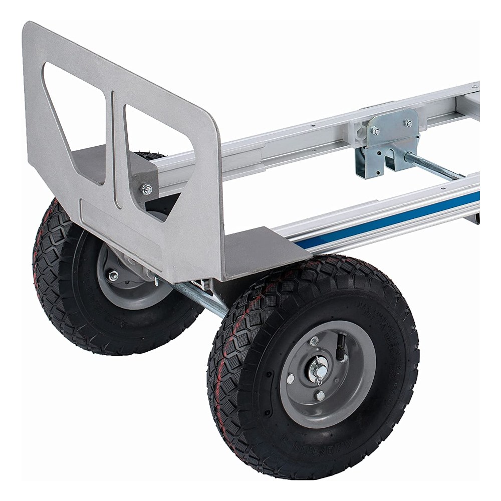 עגלת משא מתקפלת Stone XTC10 – דו-מצבית, עד 350 ק״ג על 4 גלגלים 3 עגלת משא מתקפלת Stone XTC10 בצבע שחור וכסוף – תמונה 3