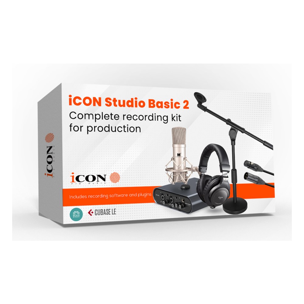 ערכת הקלטה iCON Studio Basic 2 – כרטיס קול Duo 44 Dyna, מיקרופון M1 ואוזניות HP-200 1 ערכת הקלטה iCON Studio Basic 2 – כרטיס קול, מיקרופון M1, אוזניות וסטנד