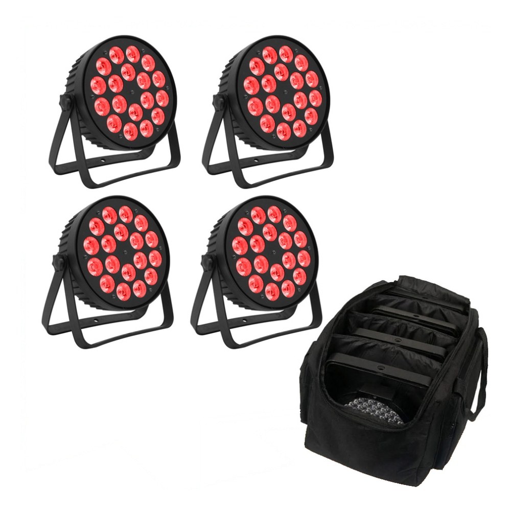 ערכת 4 פנסי פאר לד Shadow PL62Z KIT – RGBW עם תיק נשיאה מרופד 1 ערכת 4 פנסי פאר לד Shadow PL62Z עם תיק נשיאה מרופד