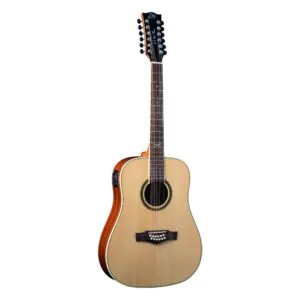 גיטרה אקוסטית 12 מיתרים מוגברת EKO NXT D100e XII Natural – פרה-אמפ עם EQ 3 תחומים