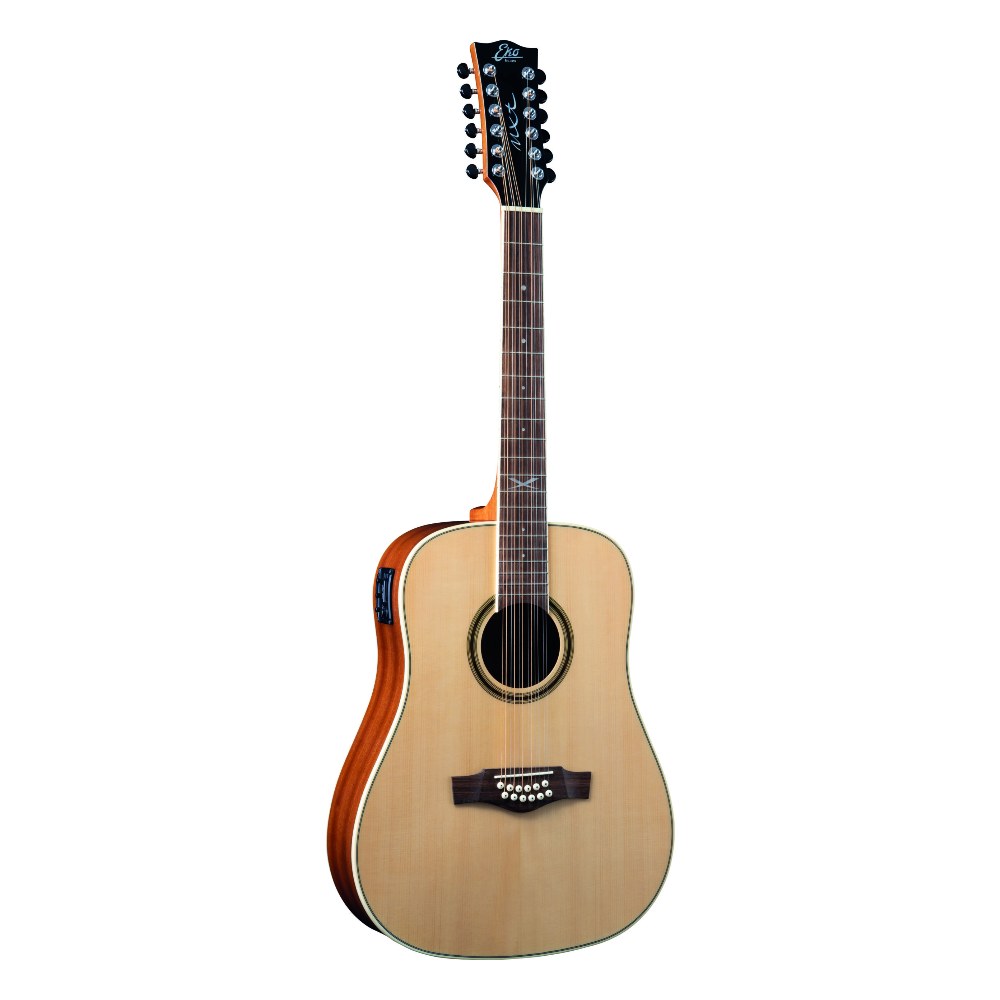 גיטרה אקוסטית 12 מיתרים מוגברת EKO NXT D100e XII Natural – פרה-אמפ עם EQ 3 תחומים 1 גיטרה אקוסטית מוגברת 12 מיתרים EKO NXT D100e XII בגוון Natural