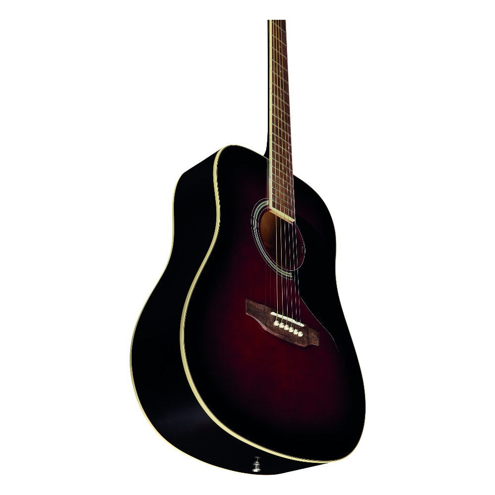 גיטרה אקוסטית אדומה EKO Ranger 6 Red Sunburst – Dreadnought קלאסית למתחילים 4 גיטרה אקוסטית EKO Ranger 6 בגימור Red Sunburst עם פיקגארד מעוטר – תמונה 4