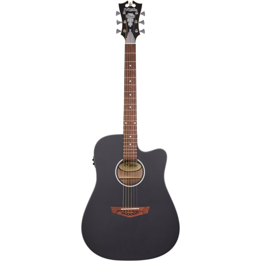 גיטרה אקוסטית מוגברת D'Angelico Premier Bowery CS שחור מט 1 גיטרה אקוסטית מוגברת D'Angelico Premier Bowery CS שחור מט