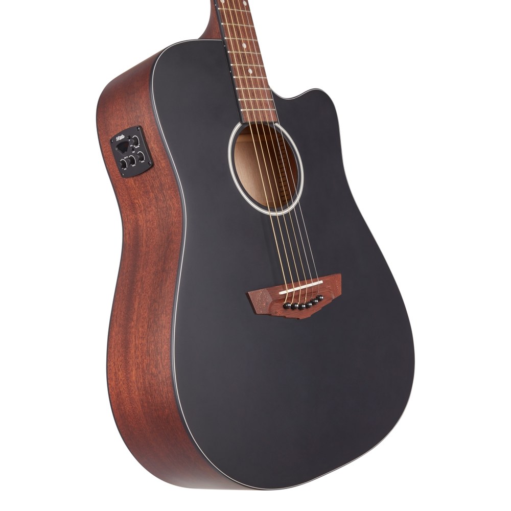גיטרה אקוסטית מוגברת D'Angelico Premier Bowery CS שחור מט 2 גיטרה אקוסטית מוגברת D'Angelico Premier Bowery CS שחור מט – תמונה 2