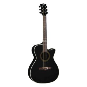 גיטרה אקוסטית מוגברת שחורה EKO NXT A100ce See Through Black – Auditorium עם קאטאוויי
