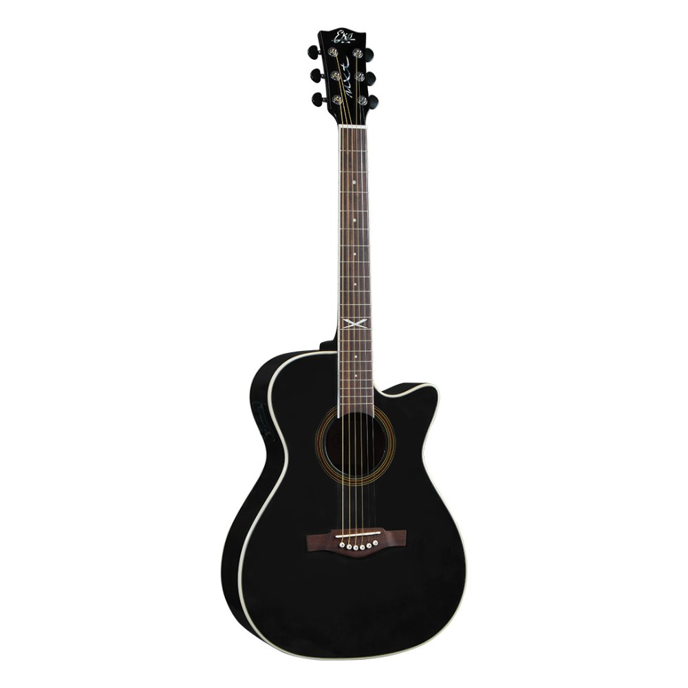 גיטרה אקוסטית מוגברת שחורה EKO NXT A100ce See Through Black – Auditorium עם קאטאוויי 1 גיטרה אקוסטית מוגברת EKO NXT A100ce עם קאטאוויי בגימור See Through Black