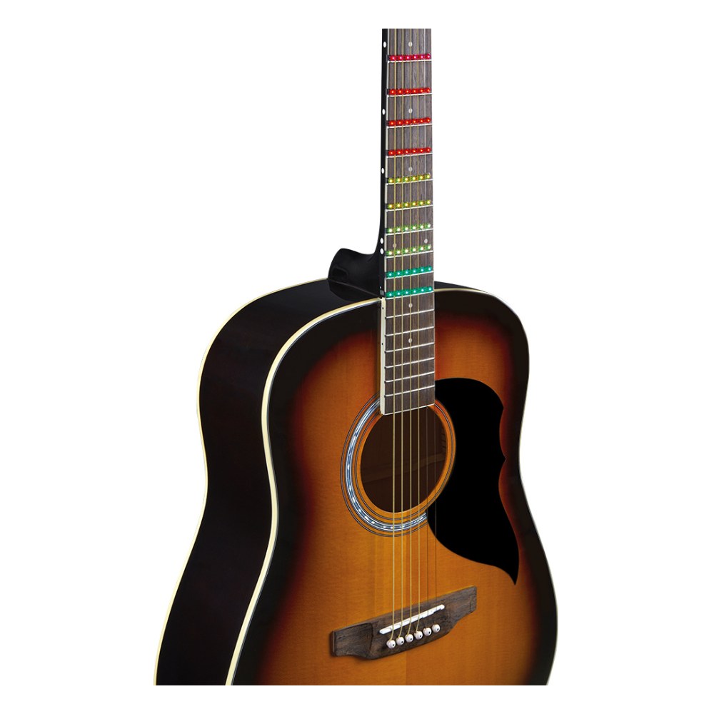 גיטרה אקוסטית EKO Ranger 6 Brown Sunburst – Dreadnought וינטג׳ בגוון חום 4 גיטרה אקוסטית EKO Ranger 6 בגימור Brown Sunburst עם פיקגארד מעוטר – תמונה 4