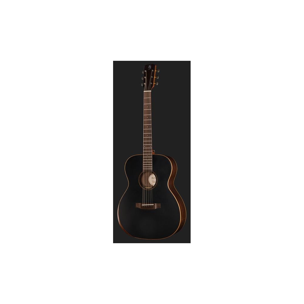 גיטרה אקוסטית Harley Benton All Solid בגוף אורקסטרה – אשוח סיטקה ורוזווד מלאים, טופ שחור (יבוא בלעדי) 2 גיטרת ה-All Solid עם הטופ השחור – גיטרה אקוסטית, תמונה 2