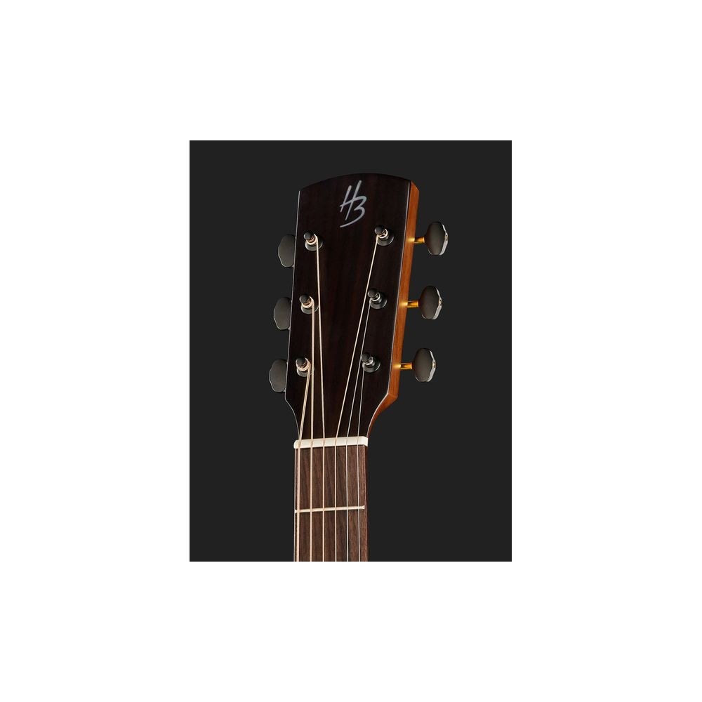 גיטרה אקוסטית Harley Benton All Solid בגוף אורקסטרה – אשוח סיטקה ורוזווד מלאים, טופ שחור (יבוא בלעדי) 6 גיטרת ה-All Solid עם הטופ השחור – גיטרה אקוסטית, תמונה 6