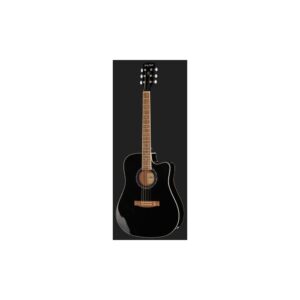 גיטרה אקוסטית מוגברת Harley Benton דרדנוט – קאטאוויי, EQ 4 ערוצים, שחור מבריק (יבוא בלעדי)