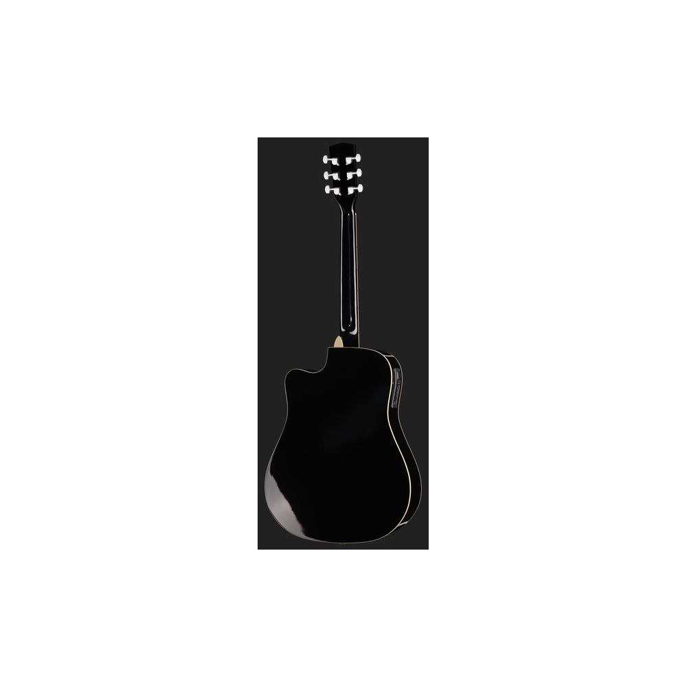 גיטרה אקוסטית מוגברת Harley Benton דרדנוט – קאטאוויי, EQ 4 ערוצים, שחור מבריק (יבוא בלעדי) 3 הדרדנוט השחורה המוגברת של Harley Benton – גיטרה אקוסטית מוגברת, תמונה 3