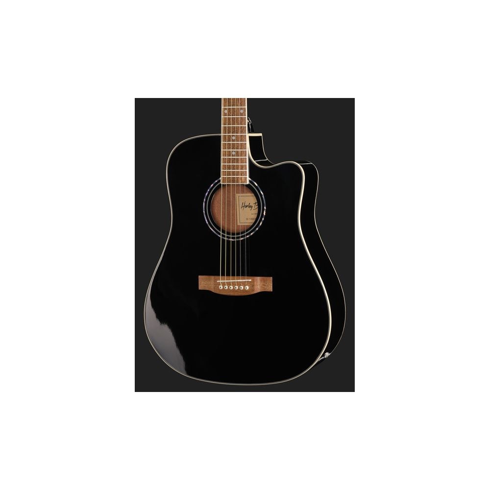 גיטרה אקוסטית מוגברת Harley Benton דרדנוט – קאטאוויי, EQ 4 ערוצים, שחור מבריק (יבוא בלעדי) 4 הדרדנוט השחורה המוגברת של Harley Benton – גיטרה אקוסטית מוגברת, תמונה 4