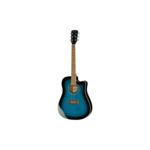 גיטרה אקוסטית מוגברת Harley Benton דרדנוט עם קאטאווי – EQ 4 ערוצים, טופ אשוח, כחול שקוף (יבוא בלעדי)