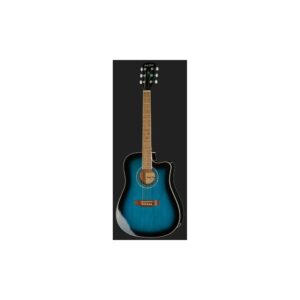 גיטרה אקוסטית מוגברת Harley Benton דרדנוט עם קאטאווי – EQ 4 ערוצים, טופ אשוח, כחול שקוף (יבוא בלעדי)