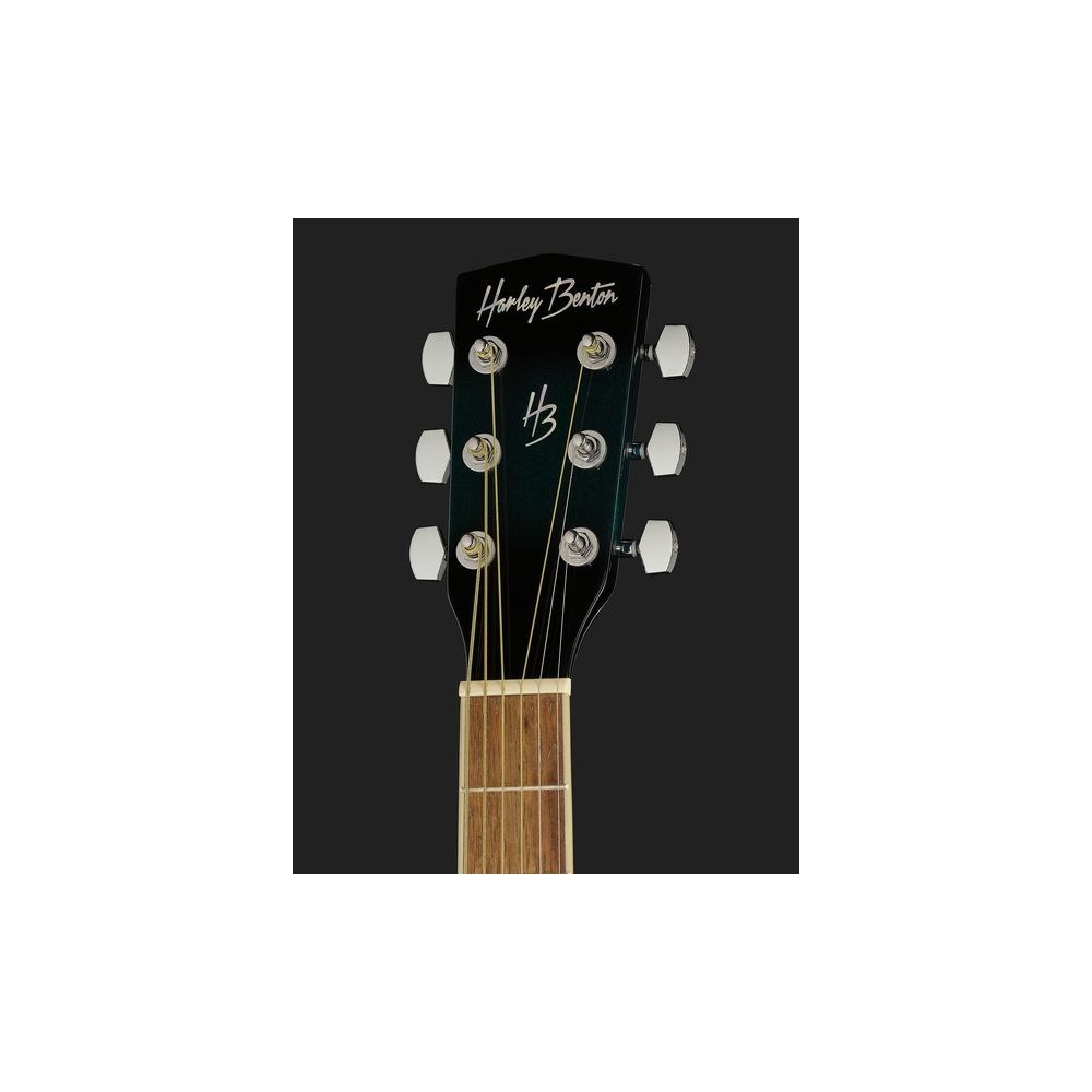 גיטרה אקוסטית מוגברת Harley Benton דרדנוט עם קאטאווי – EQ 4 ערוצים, טופ אשוח, כחול שקוף (יבוא בלעדי) 6 הדרדנוט הכחולה של Harley Benton – גיטרה אקוסטית מוגברת, תמונה 6