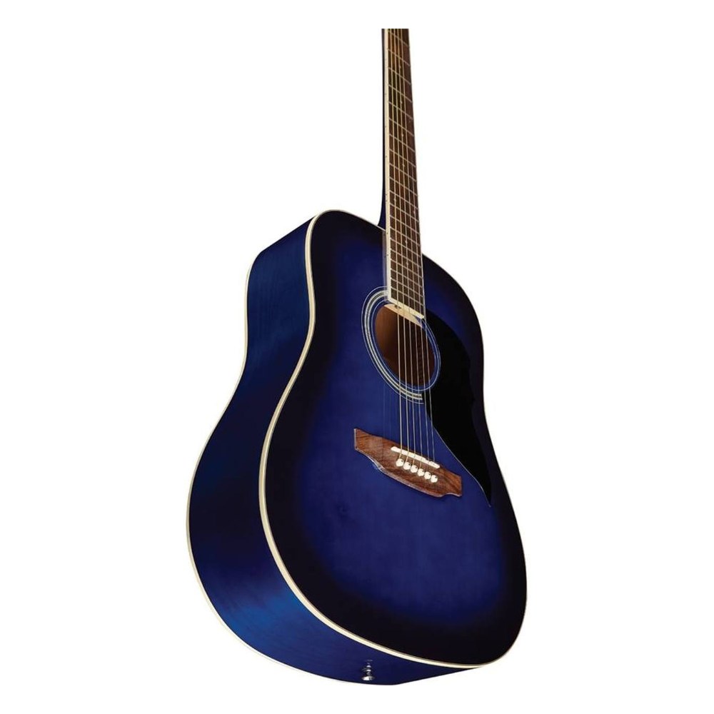 גיטרה אקוסטית כחולה EKO Ranger 6 Blue Sunburst – Dreadnought וינטג׳ למתחילים 3 גיטרה אקוסטית כחולה EKO Ranger 6 בגימור Blue Sunburst – תמונה 3