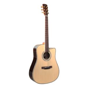 גיטרה אקוסטית Queen D30 – עבודת יד, טופ Sitka Spruce מלא וגב רוזווד הודי מלא