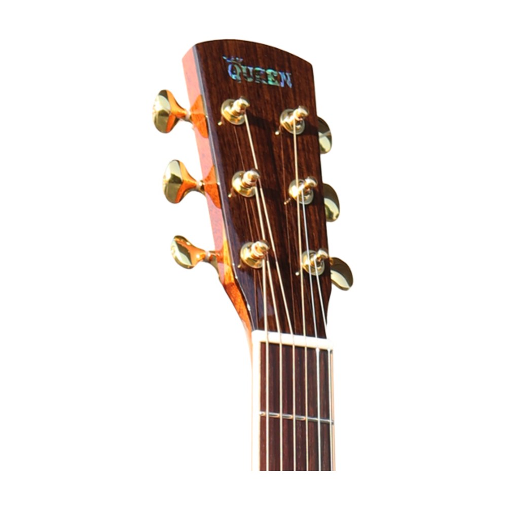 גיטרה אקוסטית Queen D30 – עבודת יד, טופ Sitka Spruce מלא וגב רוזווד הודי מלא 5 גיטרה אקוסטית Queen D30 בעבודת יד עם טופ ספרוס – תמונה 5