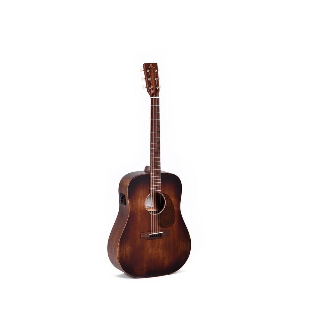 גיטרה אקוסטית מוגברת SIGMA DM-15E Aged – מהגוני מלא 1 גיטרה אקוסטית מוגברת SIGMA DM-15E Aged – מהגוני מלא