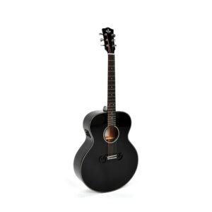 גיטרה אקוסטית ג׳מבו מוגברת SIGMA GJM-1E שחורה