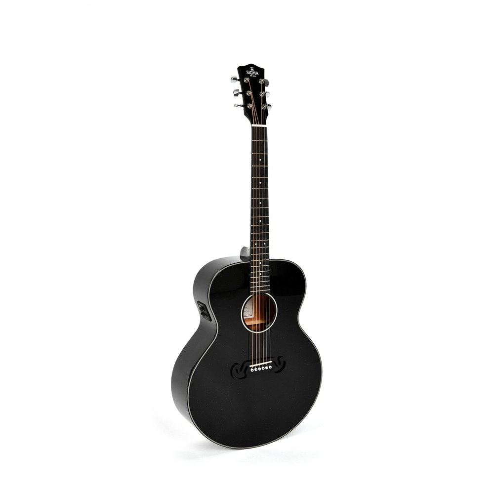 גיטרה אקוסטית ג׳מבו מוגברת SIGMA GJM-1E שחורה 2 גיטרה אקוסטית ג׳מבו מוגברת SIGMA GJM-1E שחורה – תמונה 2