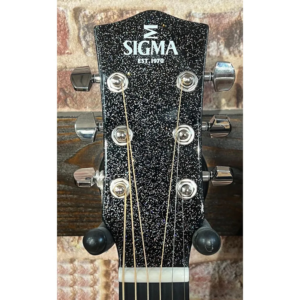 גיטרה אקוסטית ג׳מבו מוגברת SIGMA GJM-1E שחורה 6 גיטרה אקוסטית ג׳מבו מוגברת SIGMA GJM-1E שחורה – תמונה 6