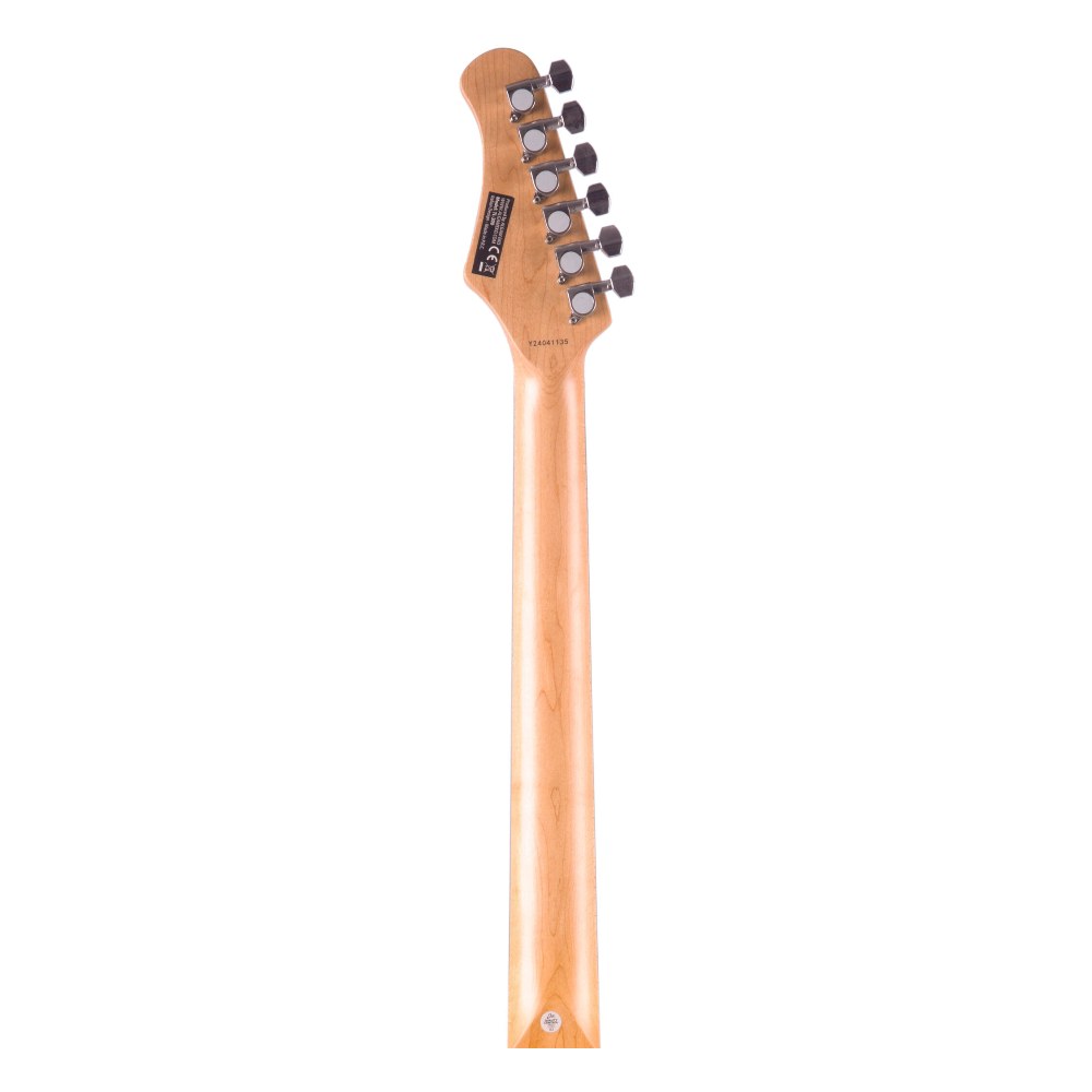 גיטרה חשמלית EKO ST-300 Sunburst – סטרט קלאסי עם 22 סריגים ו-3 פיקאפים Single Coil 4 גיטרה חשמלית EKO ST-300 בגימור Sunburst עם פיקגארד Aged White – תמונה 4