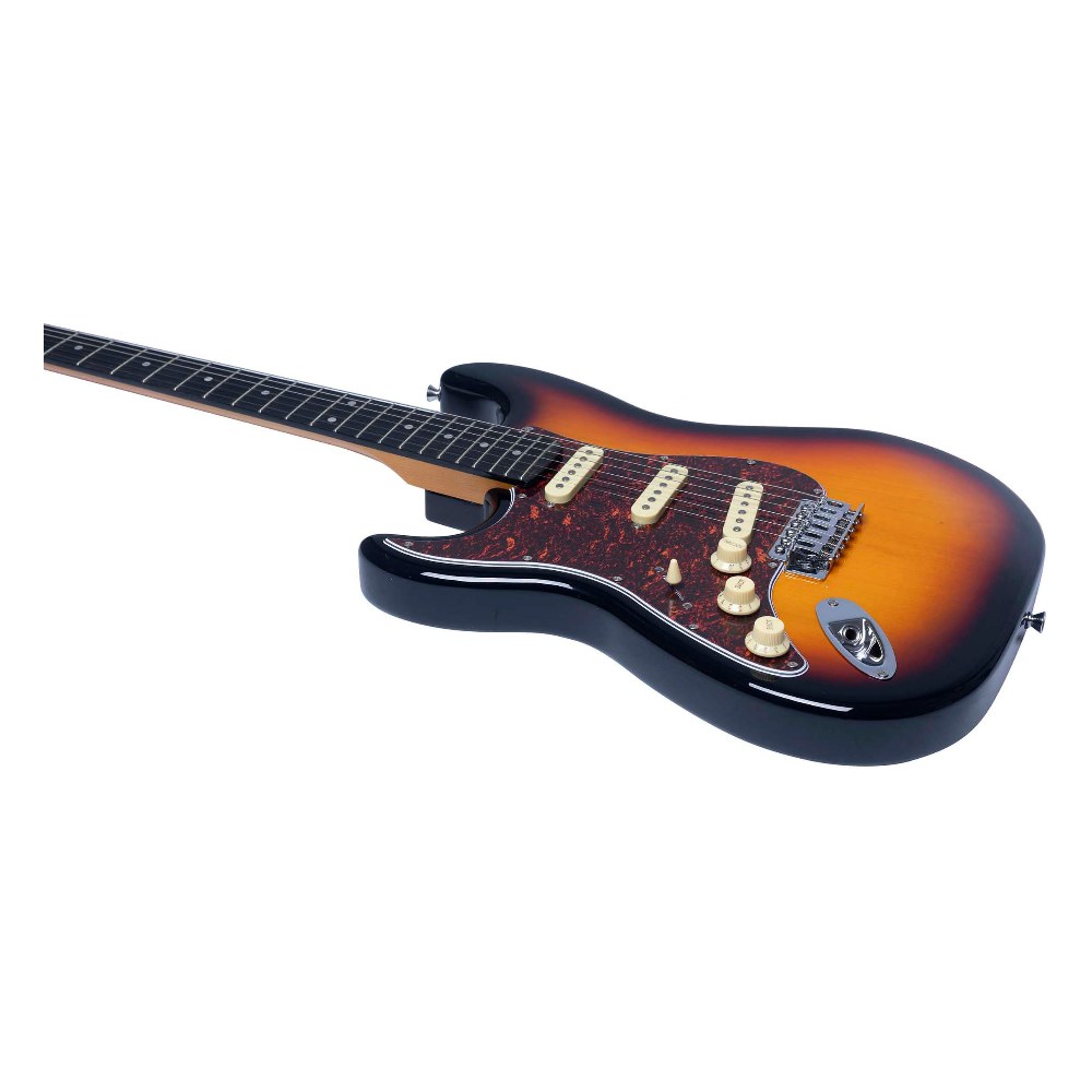 גיטרה חשמלית שמאלית EKO ST-300 LH Sunburst – סטרט עם 3 פיקאפים Single Coil 4 גיטרה חשמלית שמאלית EKO ST-300 LH בגימור Sunburst – תמונה 4