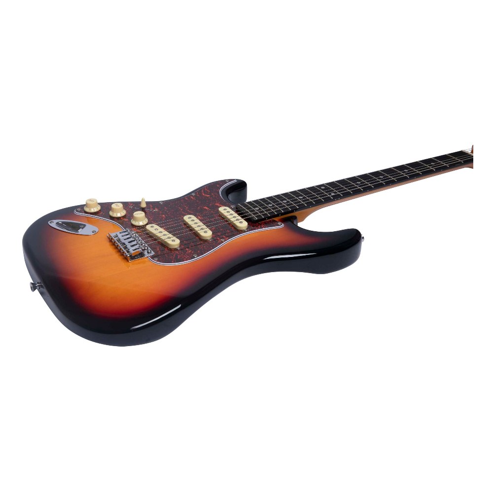גיטרה חשמלית שמאלית EKO ST-300 LH Sunburst – סטרט עם 3 פיקאפים Single Coil 5 גיטרה חשמלית שמאלית EKO ST-300 LH בגימור Sunburst – תמונה 5