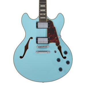 גיטרה חשמלית רבע נפח D’Angelico Premier DC Sky Blue כולל נרתיק
