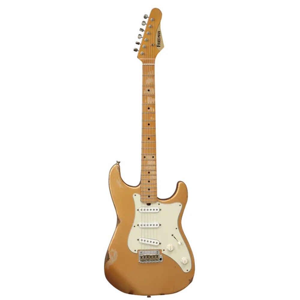 גיטרה חשמלית Friedman Vintage-S Gold Metallic כולל ארגז 4 גיטרה חשמלית Friedman Vintage-S Gold Metallic כולל ארגז – תמונה 4