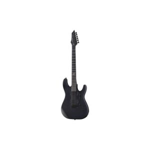 גיטרה חשמלית Harley Benton 24 סריגים – 2 הומבאקרים חזקים, ראש הפוך, שחור מט (יבוא בלעדי)