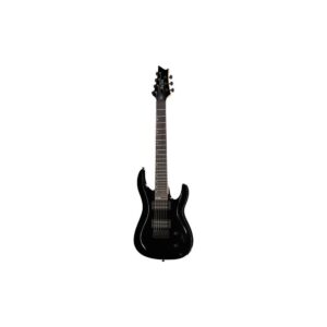 גיטרה חשמלית 7 מיתרים Harley Benton – 2 הומבאקרים High-Gain, 24 סריגים, צוואר Speed-D, שחור (יבוא בלעדי)