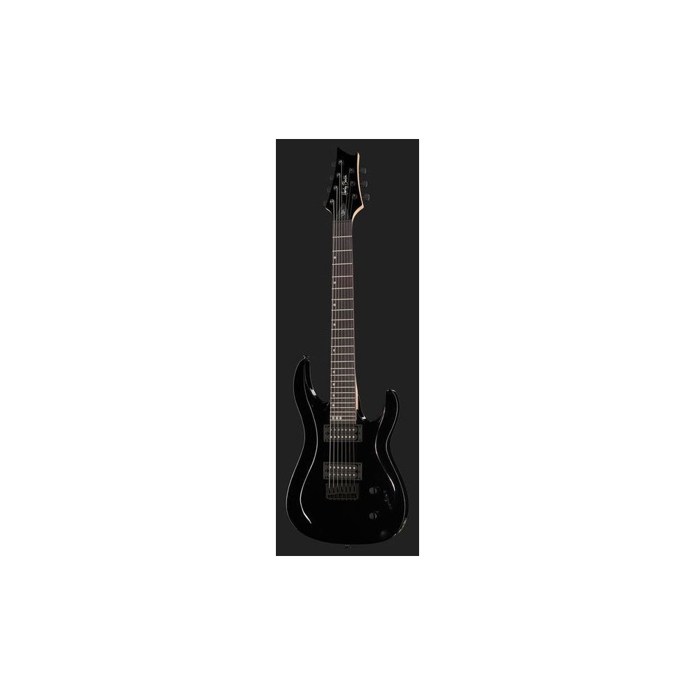 גיטרה חשמלית 7 מיתרים Harley Benton – 2 הומבאקרים High-Gain, 24 סריגים, צוואר Speed-D, שחור (יבוא בלעדי) 2 גיטרת 7 המיתרים של Harley Benton – גיטרה חשמלית 7 מיתרים, תמונה 2