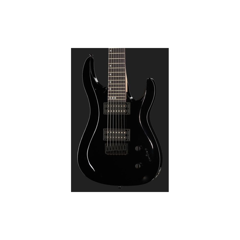 גיטרה חשמלית 7 מיתרים Harley Benton – 2 הומבאקרים High-Gain, 24 סריגים, צוואר Speed-D, שחור (יבוא בלעדי) 4 גיטרת 7 המיתרים של Harley Benton – גיטרה חשמלית 7 מיתרים, תמונה 4