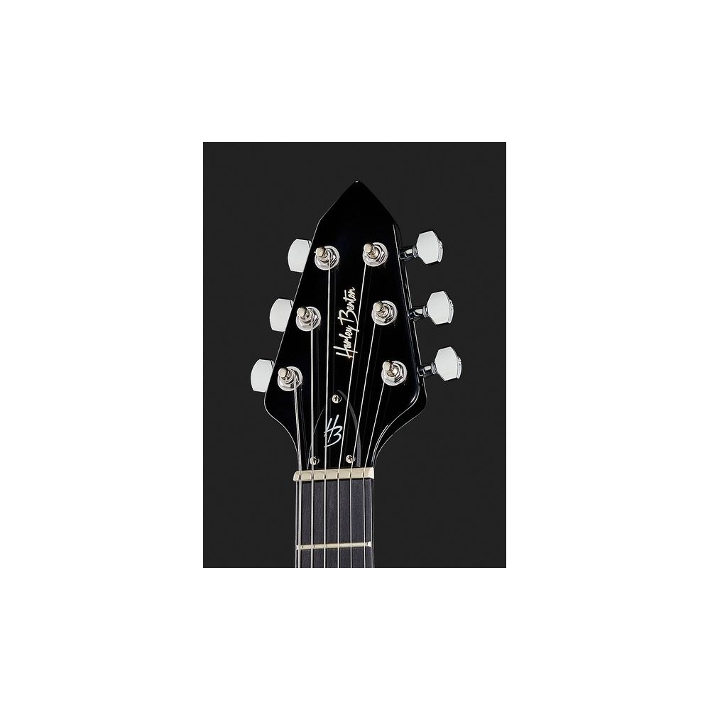 גיטרה חשמלית Harley Benton מסדרת Classic – צוואר מודבק, 2 הומבאקרים, מיתרים דרך הגוף, שחור (יבוא בלעדי) 6 גיטרת ה-Classic השחורה של Harley Benton – גיטרה חשמלית, תמונה 6