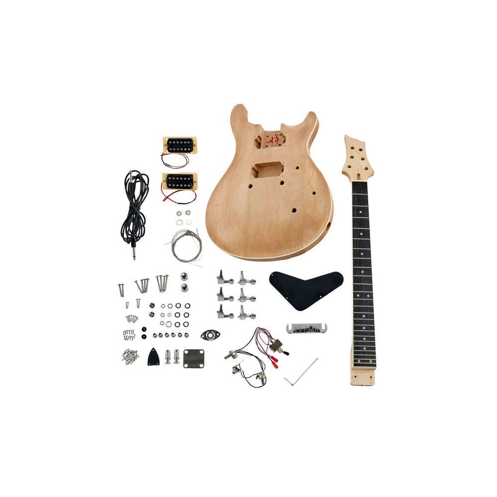 ערכת גיטרה חשמלית להרכבה עצמית (DIY) Harley Benton – ביינדינג, 2 הומבאקרים, 24 סריגים (יבוא בלעדי) 1 ערכת גיטרה חשמלית להרכבה עצמית (DIY) Harley Benton – ביינדינג, 2 הומבאקרים, 24 סריגים