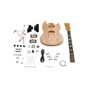 ערכת גיטרה חשמלית להרכבה עצמית (DIY) Harley Benton דאבל-קאט – גוף אוקומה, 2 הומבאקרים (יבוא בלעדי)