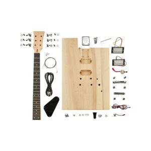 ערכת גיטרה חשמלית להרכבה (DIY) Harley Benton – גוף מלבני לגילוף חופשי, 2 הומבאקרים, 24 סריגים (יבוא בלעדי)