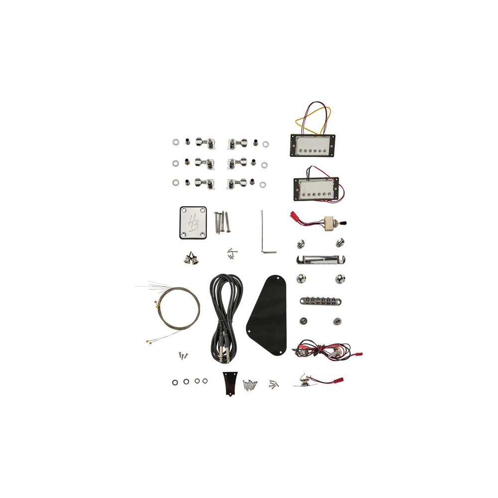 ערכת גיטרה חשמלית להרכבה (DIY) Harley Benton – גוף מלבני לגילוף חופשי, 2 הומבאקרים, 24 סריגים (יבוא בלעדי) 7 ערכת ה-DIY עם הגוף המלבני – ערכת גיטרה חשמלית להרכבה, תמונה 7