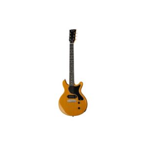 גיטרה חשמלית Harley Benton דאבל-קאט ג׳וניור עם P90 – גשר Wraparound, TV Yellow (יבוא בלעדי)