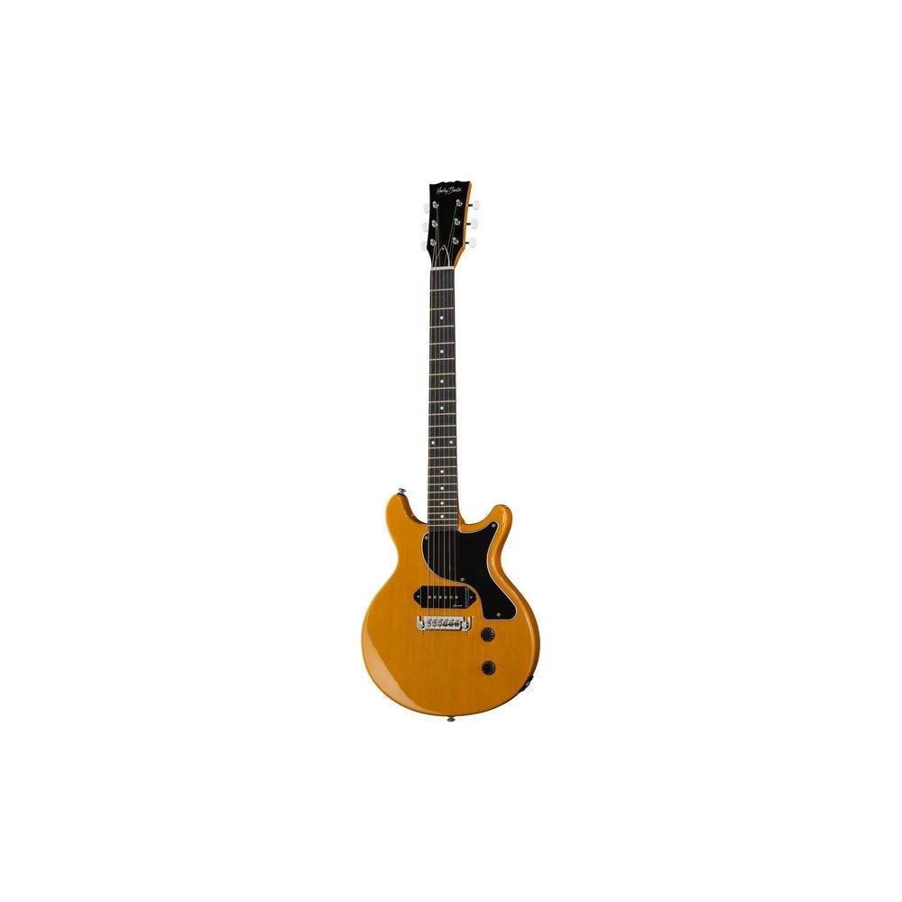 גיטרה חשמלית Harley Benton דאבל-קאט ג׳וניור עם P90 – גשר Wraparound, TV Yellow (יבוא בלעדי) 1 גיטרה חשמלית Harley Benton דאבל-קאט ג׳וניור עם P90 – גשר Wraparound, TV Yellow