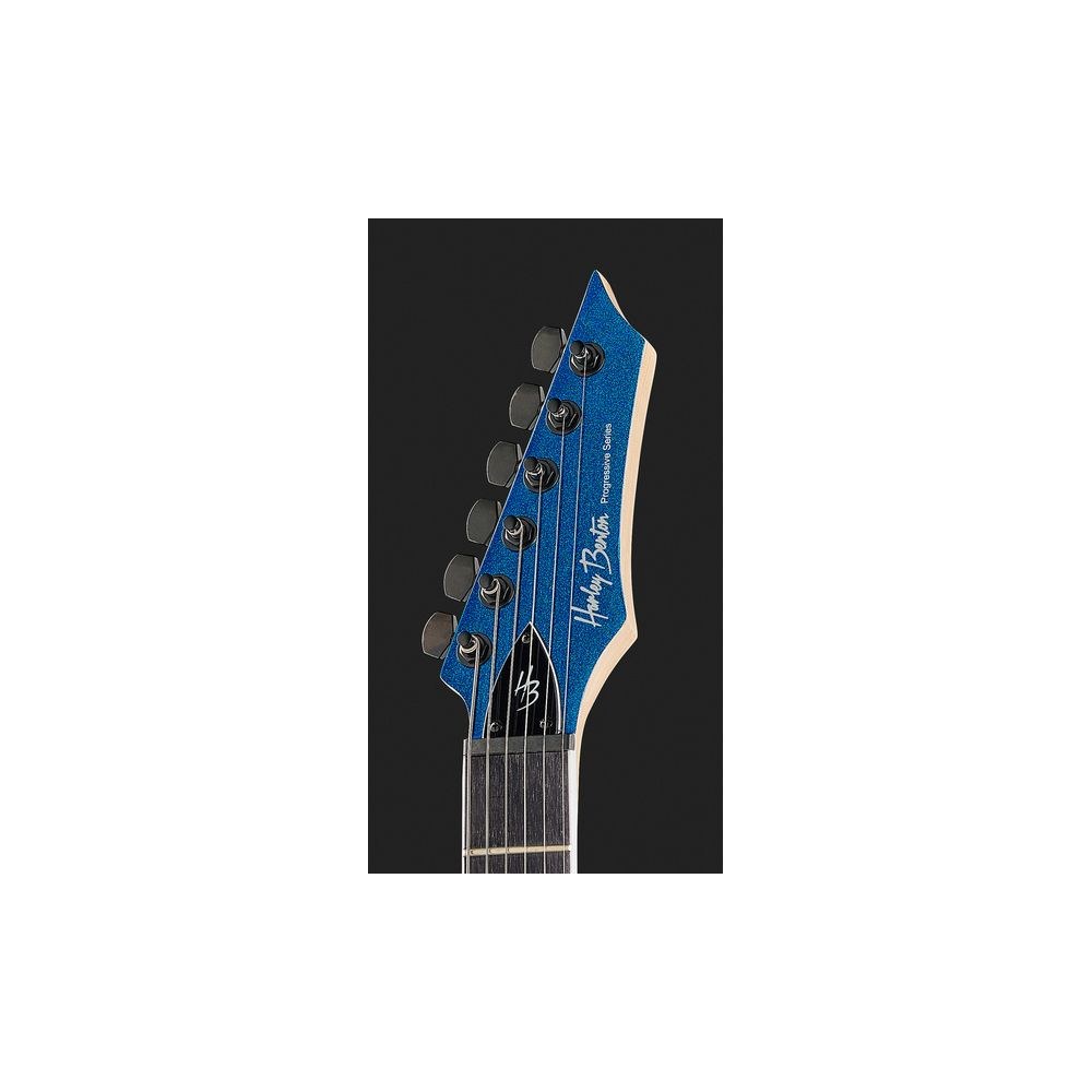 גיטרה חשמלית Harley Benton 24 סריגים – 2 הומבאקרים, בורר 5 מצבים עם פיצולים, כחול מטאלי (יבוא בלעדי) 6 הגיטרה הכחולה עם 24 הסריגים – גיטרה חשמלית, תמונה 6