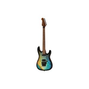 גיטרה חשמלית Harley Benton עם Floyd Rose – מייפל להבה קלוי, סריגי נירוסטה, גימור הולוגרפי (יבוא בלעדי)